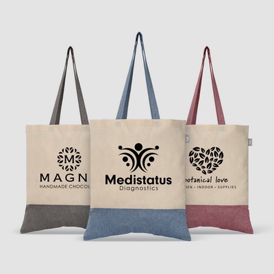 Quebec - 5 oz. Two-Tone Recycled Cotton Tote - Silkscreen